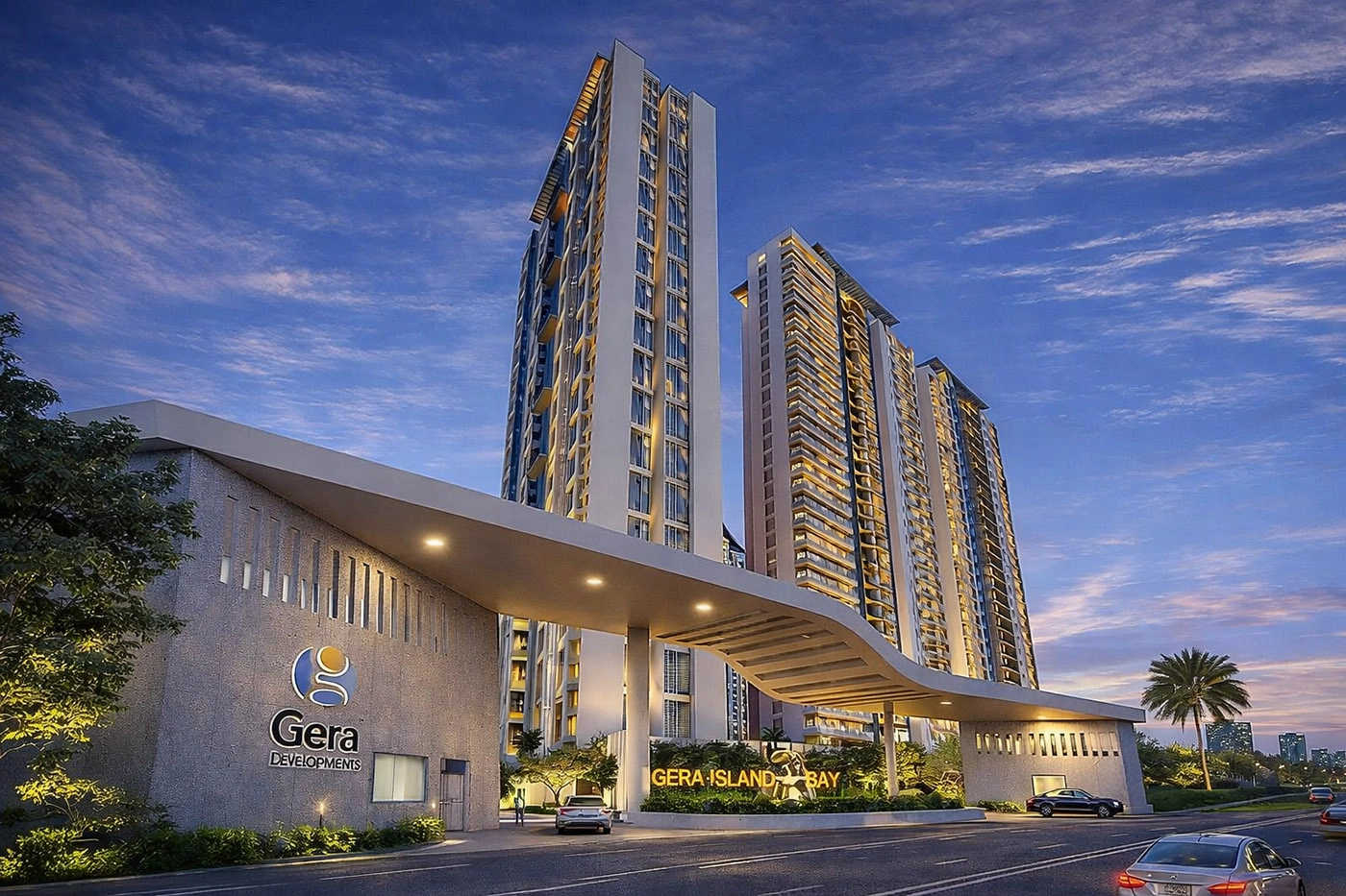 Geras Island Of Joy Manjri - Project Entrance View