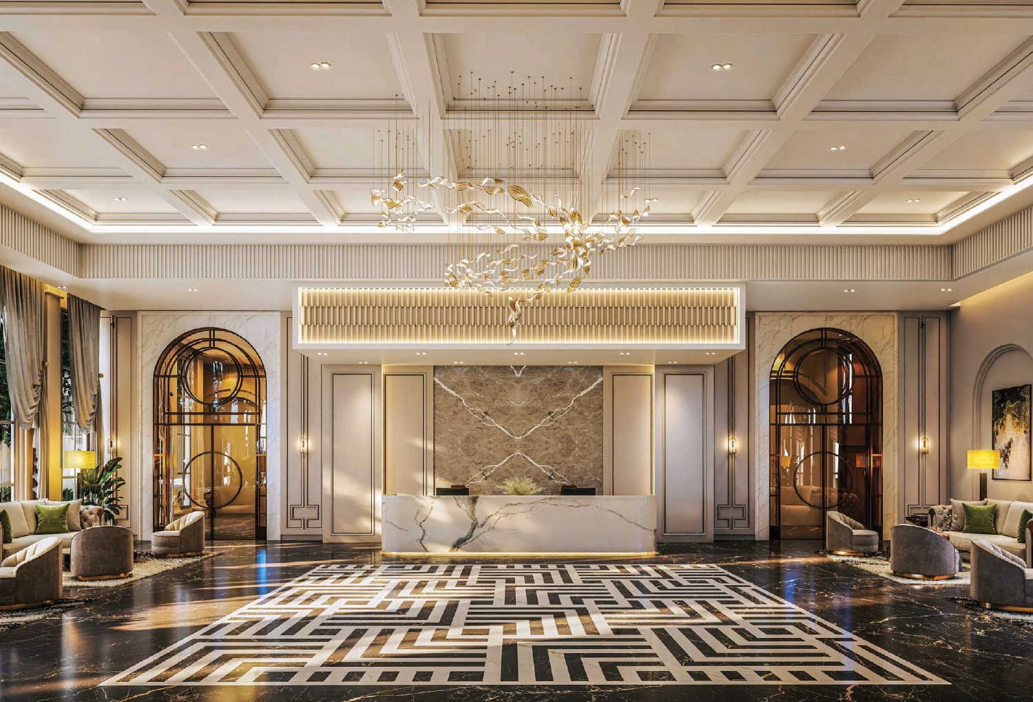 L & T Crestoria Estate Panvel - Tower Entrance Lobby