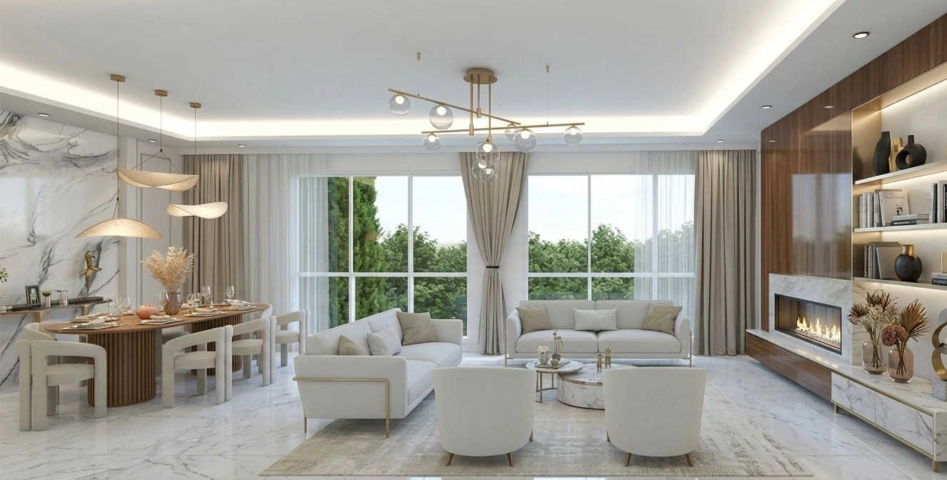 Rustomjee Prive Bandra - Living Room
