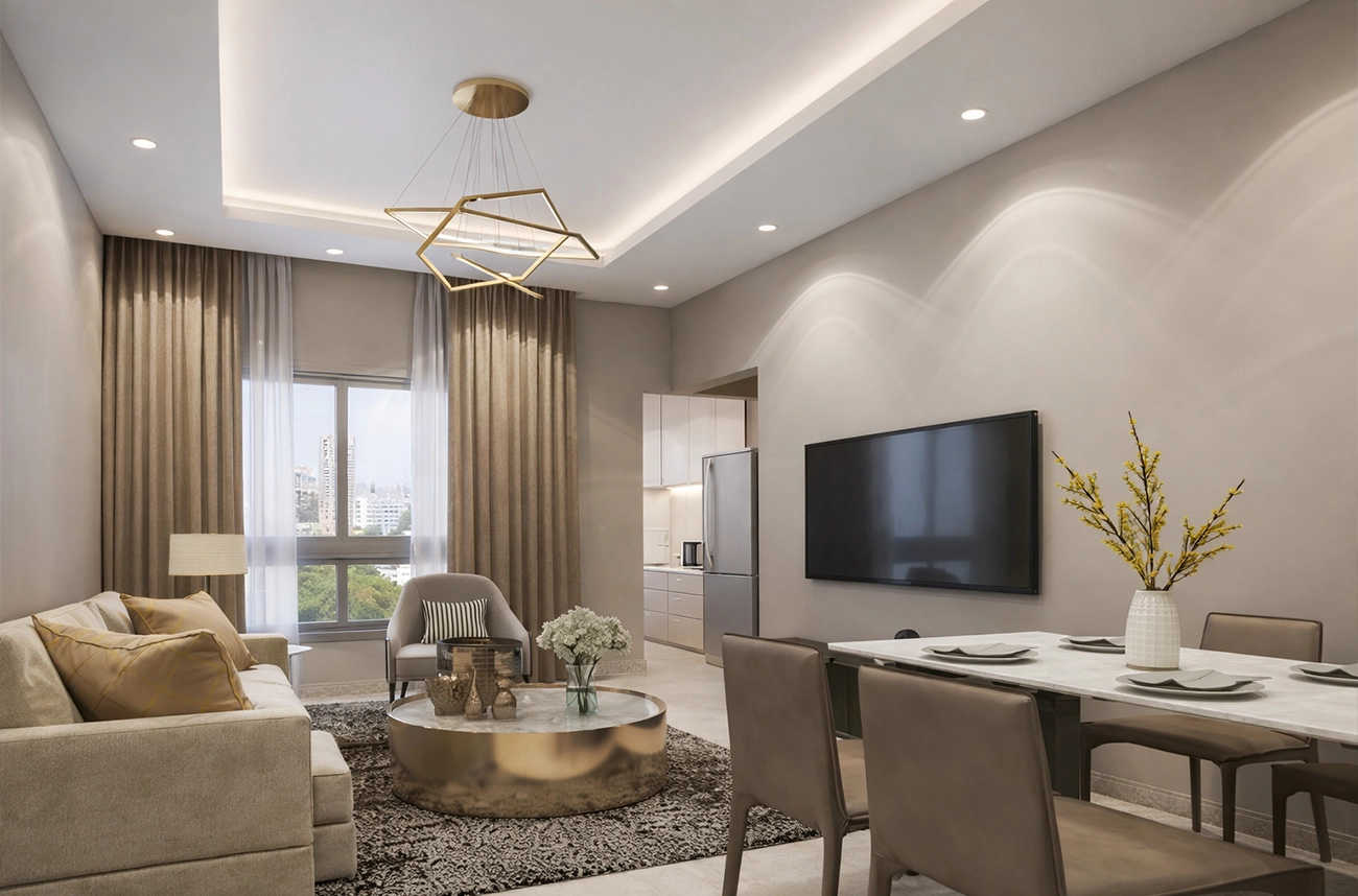 Ajmera 78 Lake Town Bhandup - Living Room