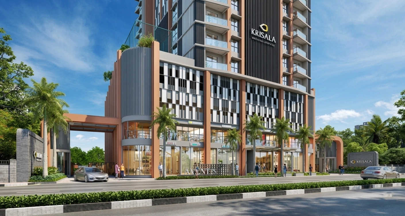 Krisala Aventis Tathawade - Project Entrance View