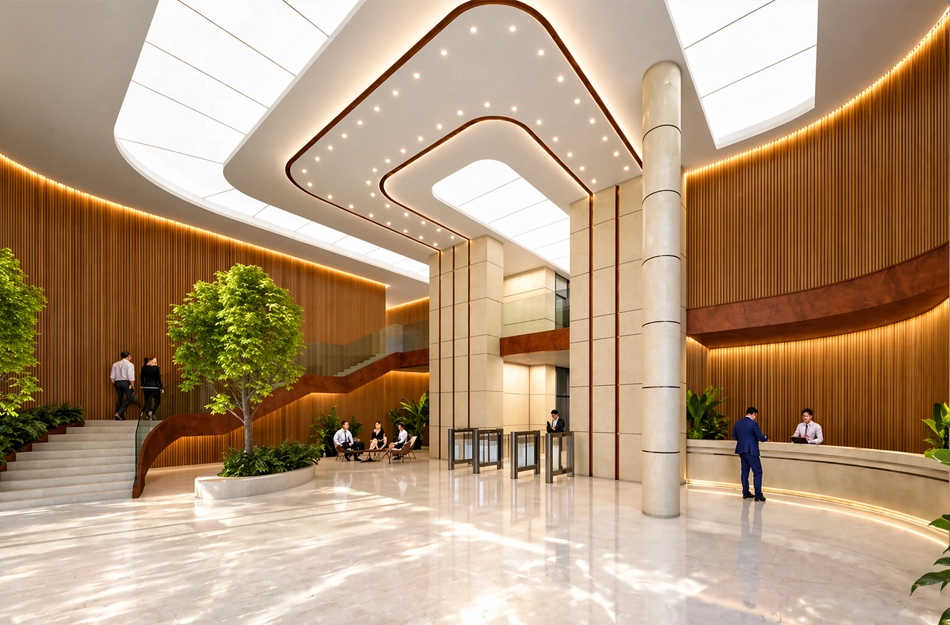 Sunrise Corporate Park Wagle Estate - Tower Entrance Lobby