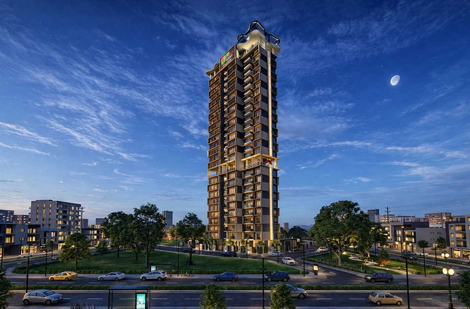 EV 23 Malibu West Kopar Khairane - Elevation