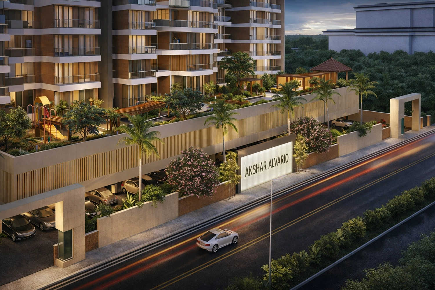 Akshar Alvario Nerul - Project Entrance View