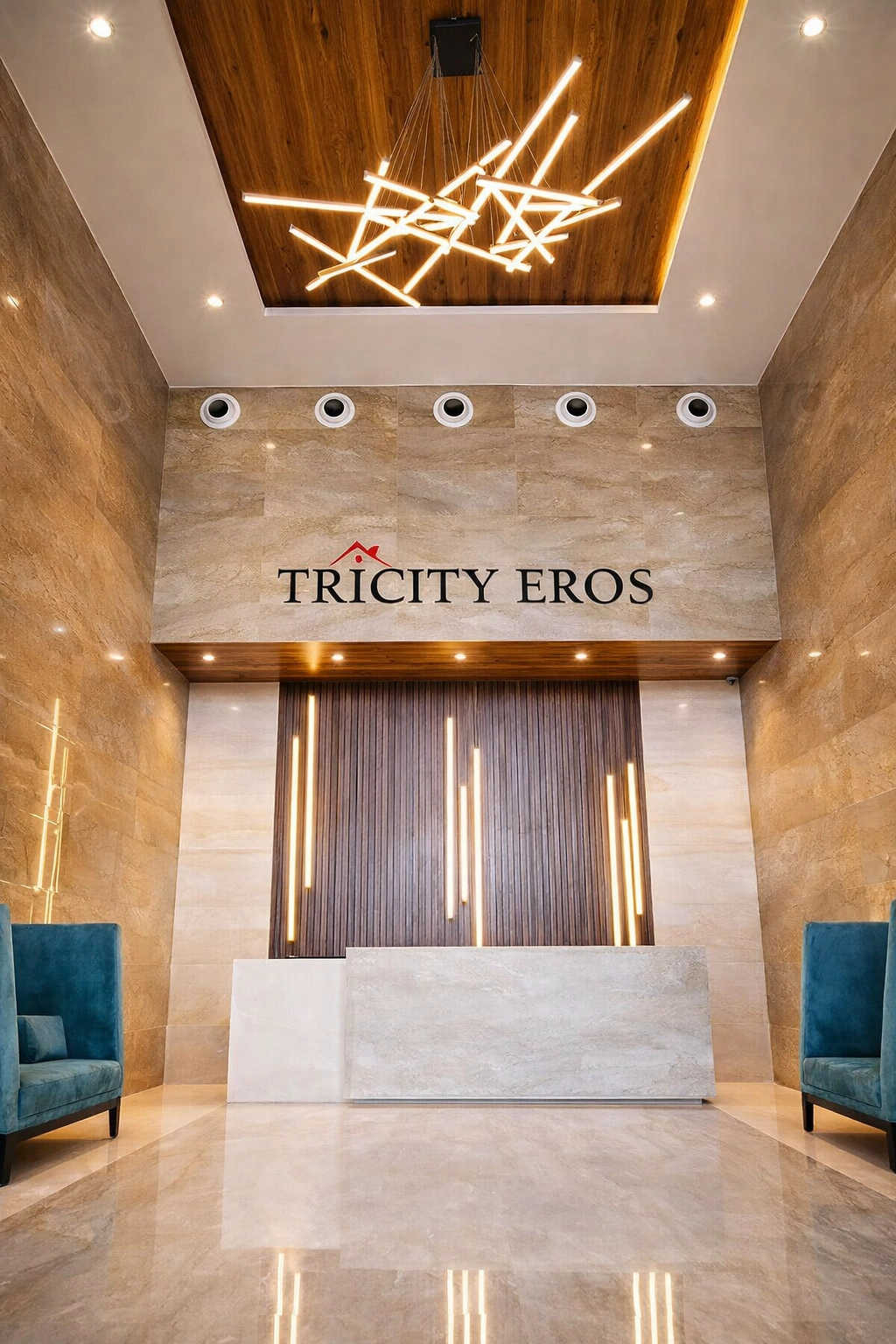 Tricity Eros Kharghar - Tower Entrance Lobby