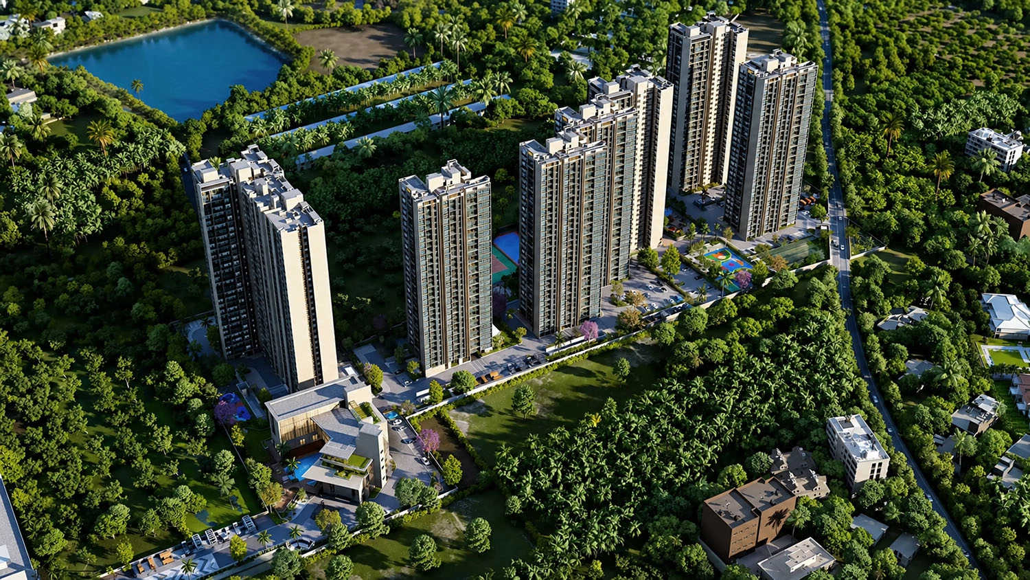 Sattva Lumina Yelahanka - Elevationtopview