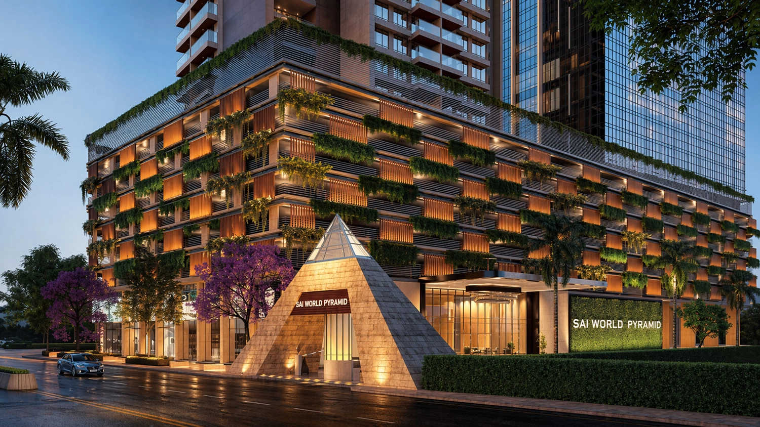 Sai World Pyramid Nerul - Project Entrance View