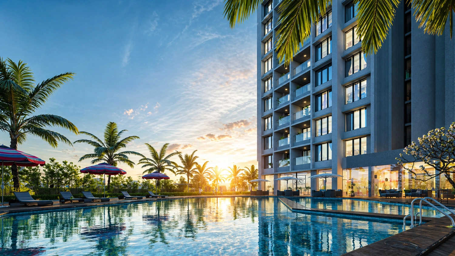 Aurum Q Islands Ghansoli - Swimming Pool