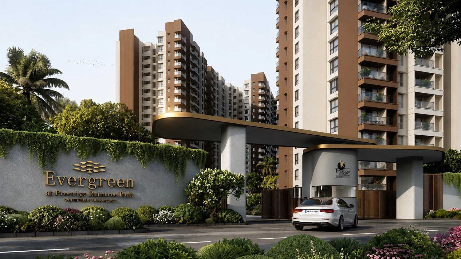 Prestige Evergreen Whitefield - Project Entrance View