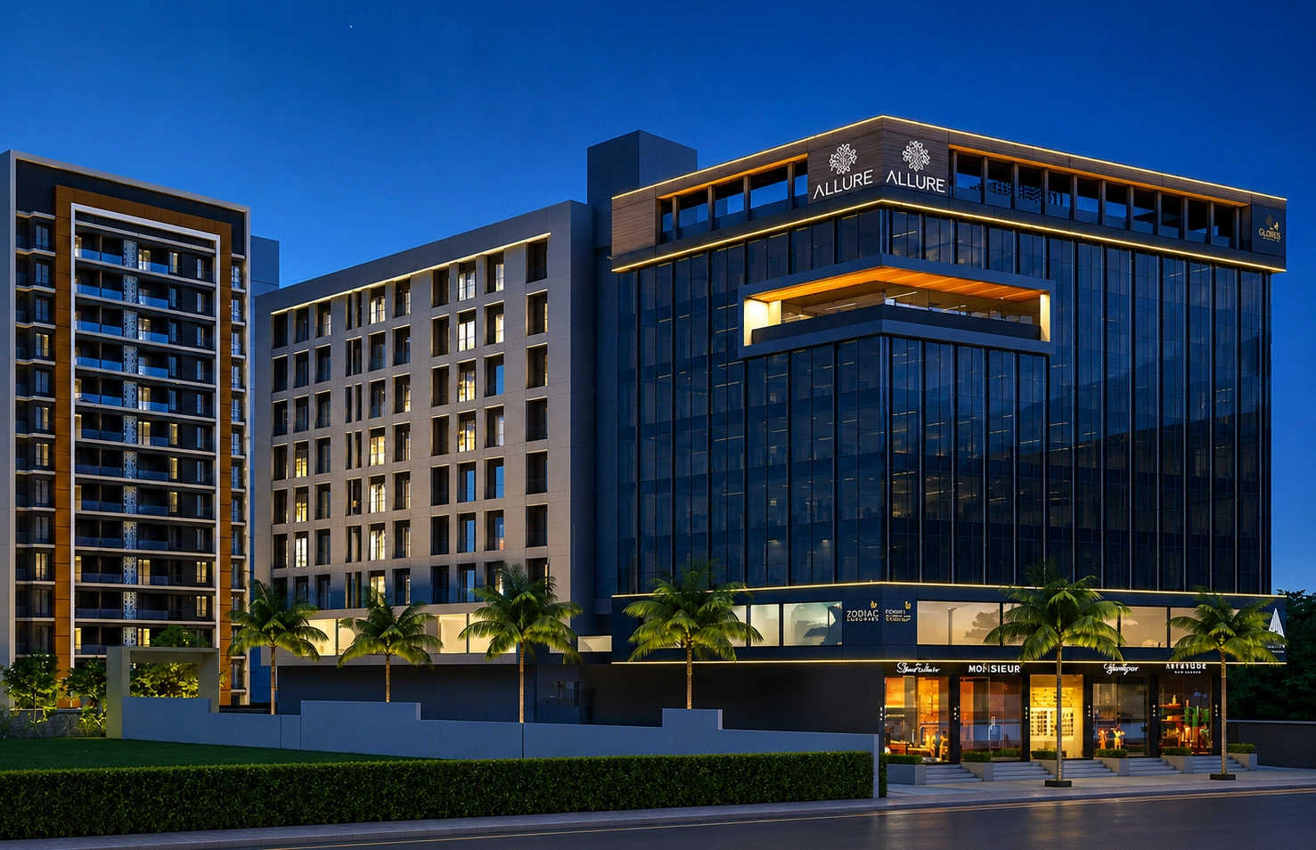 Pristine Allure Business Hub Kharadi - Project Front View