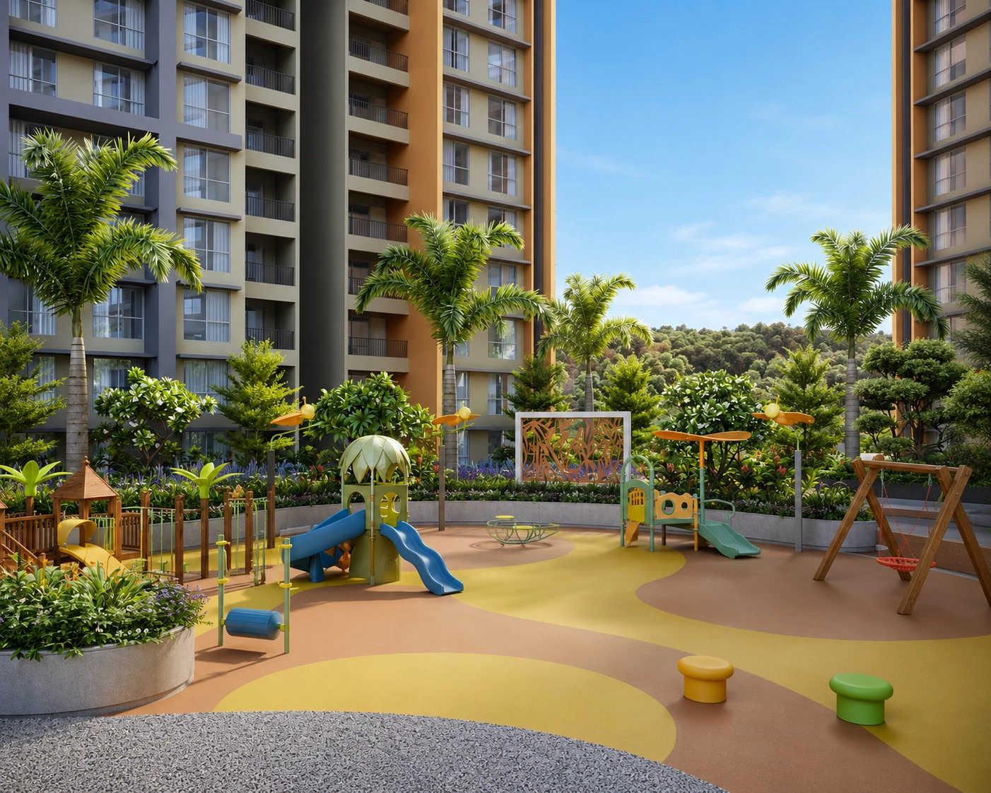 Pride Purple Park Pebbles Bhugaon - Play Area