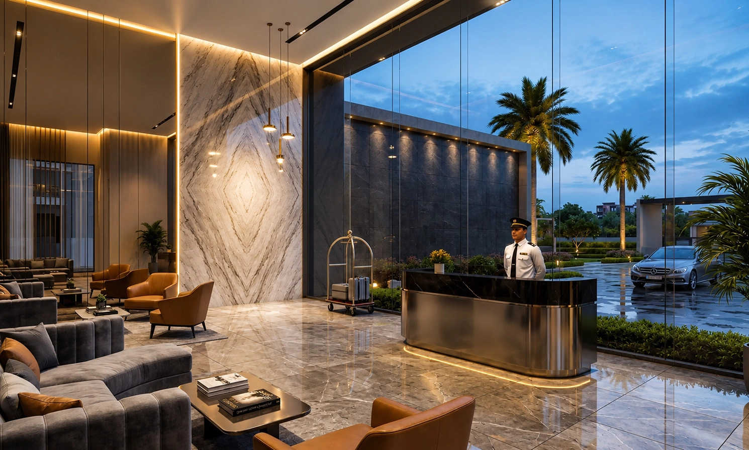Mont Vert The Wings Balewadi - Tower Entrance Lobby