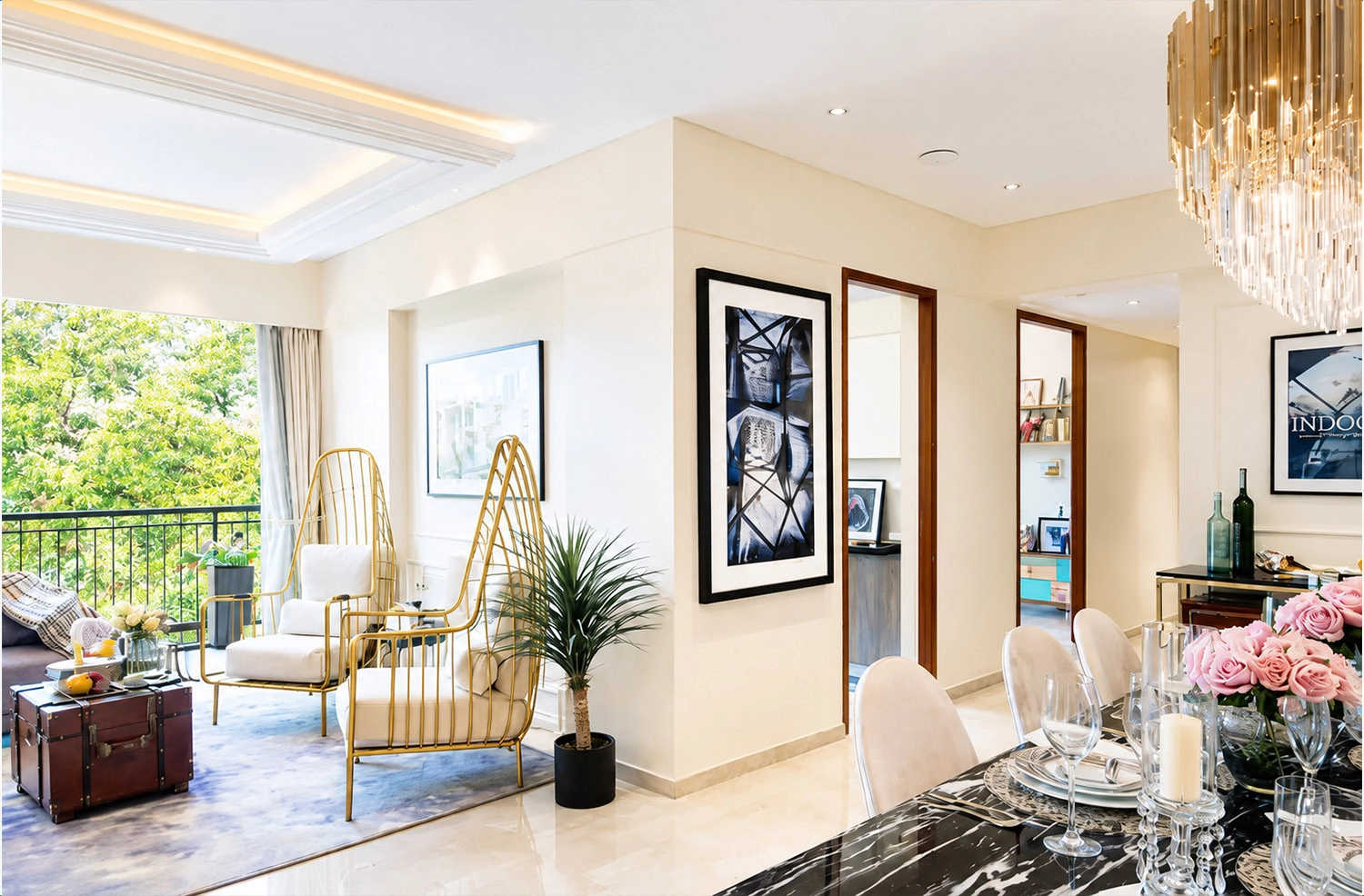 Metropolis Rivera Ghodbunder Road - Living Room 2