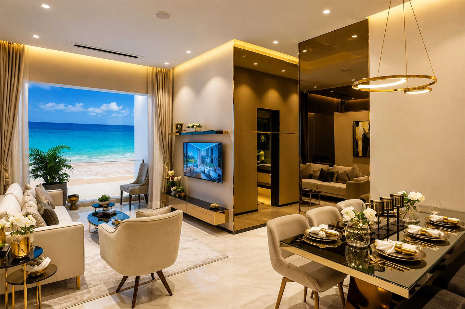 Sunteck Forest World Vasind - Living Room