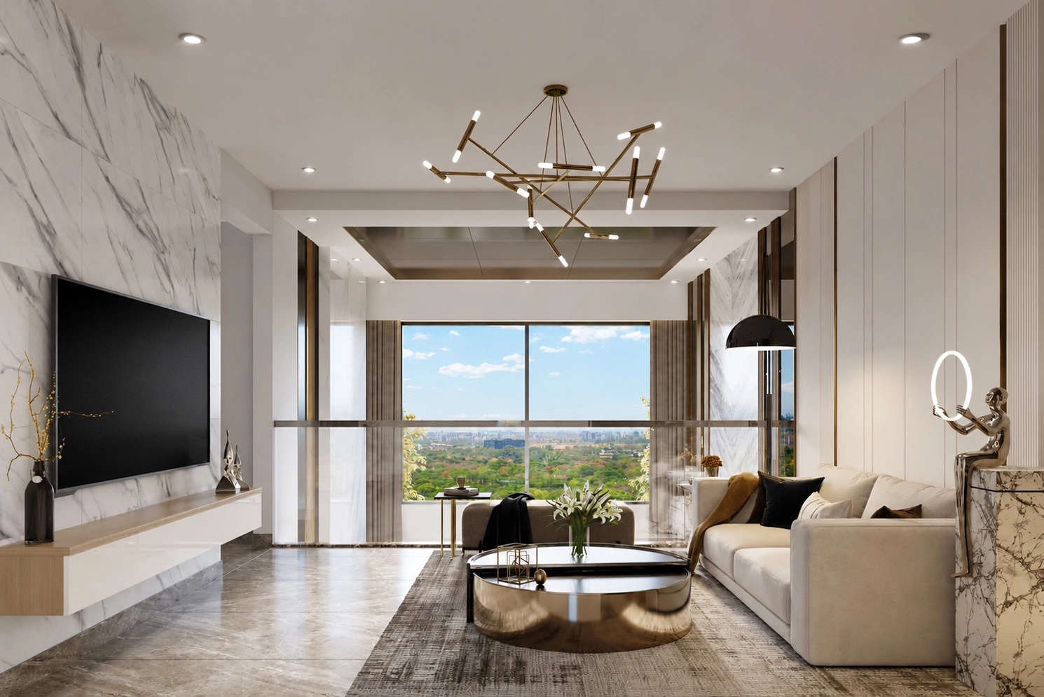 Shapoorji Joyville Skyluxe Shewalewadi - Living Room