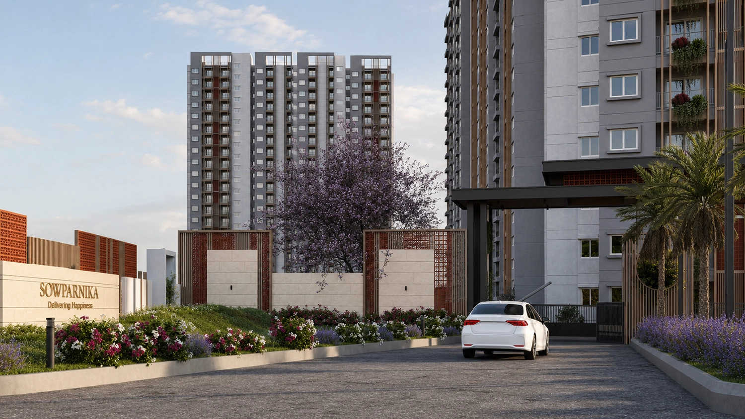 Sowparnika Whispering Petals Hoskote - Project Entrance View