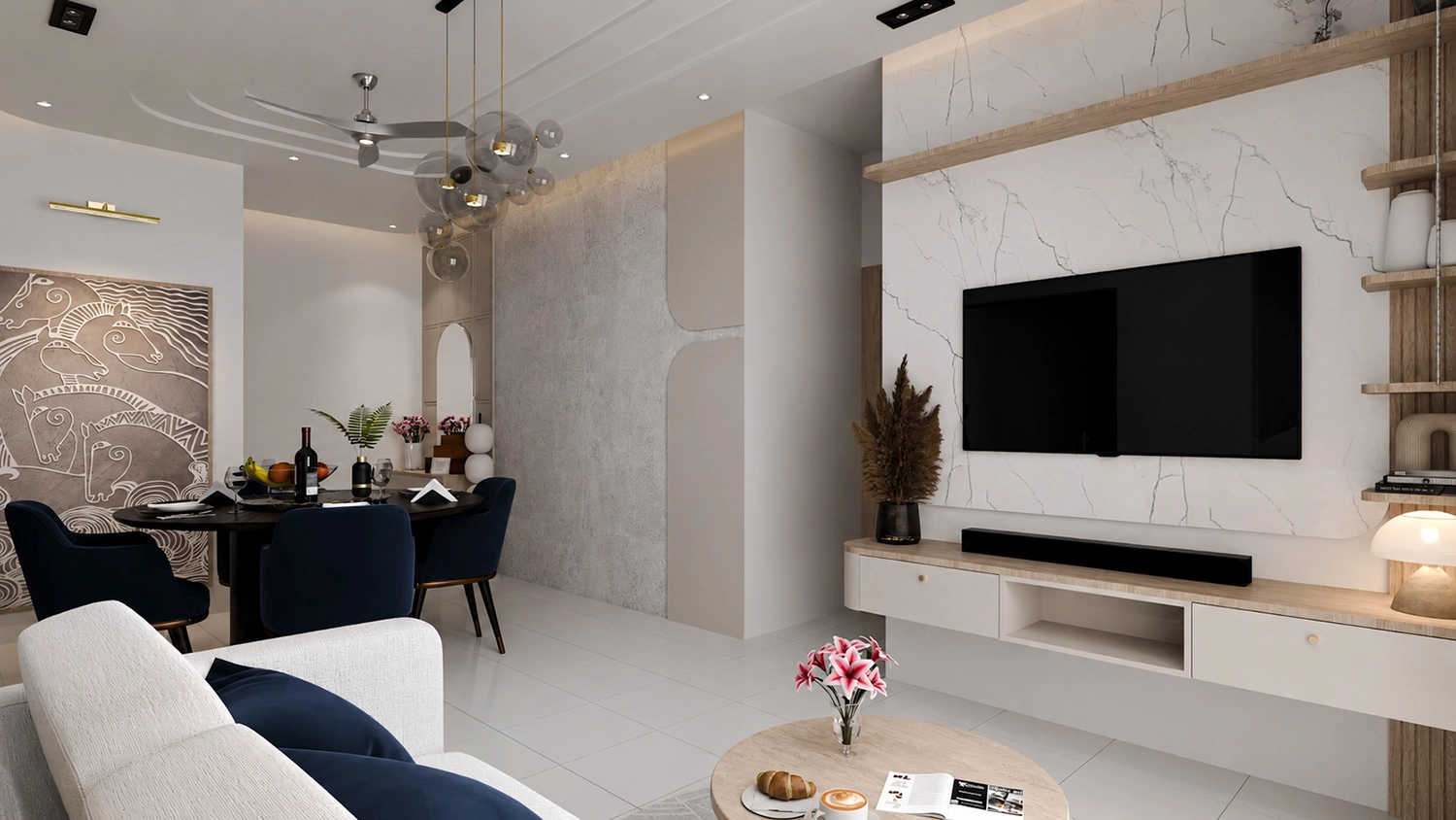 Sowparnika Whispering Petals Hoskote - Living Room
