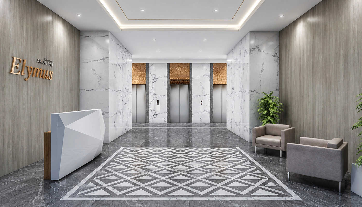 Regency Anantam Dombivali - Tower Entrance Lobby