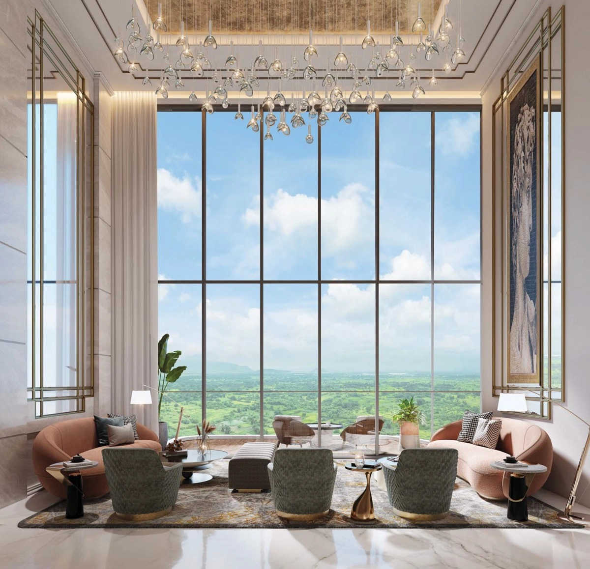 Lodha Hanging Gardens Dombivali - Living Room