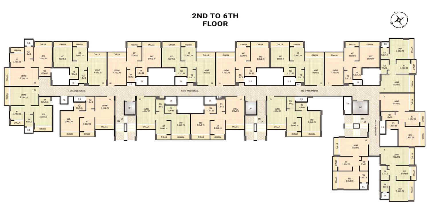 Bhagwati Bellavista II Ulwe - Even Floor Plan 2