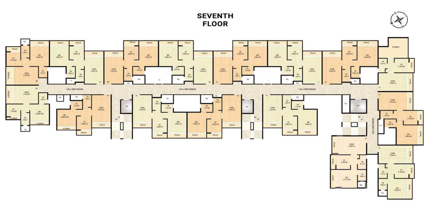 Bhagwati Bellavista II Ulwe - Even Floor Plan 3