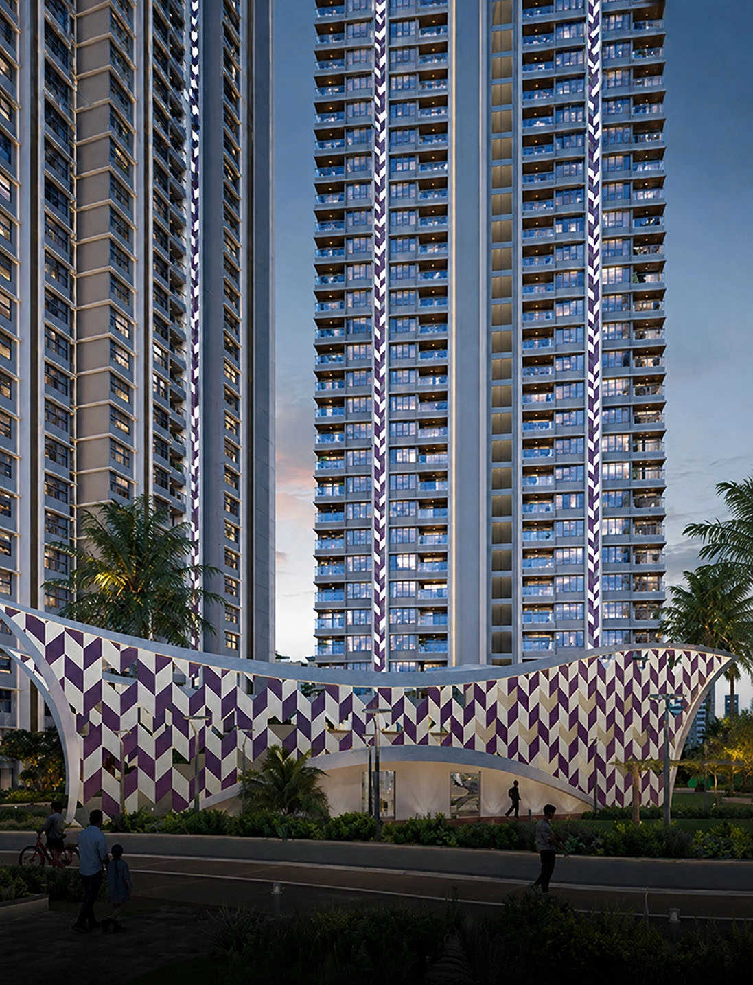 Pride Purple Park Eden Kharadi - Project Front View