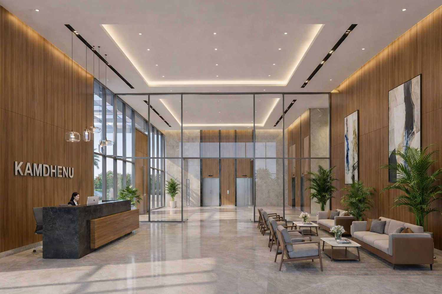 Kamdhenu Conquest Vashi - Tower Entrance Lobby