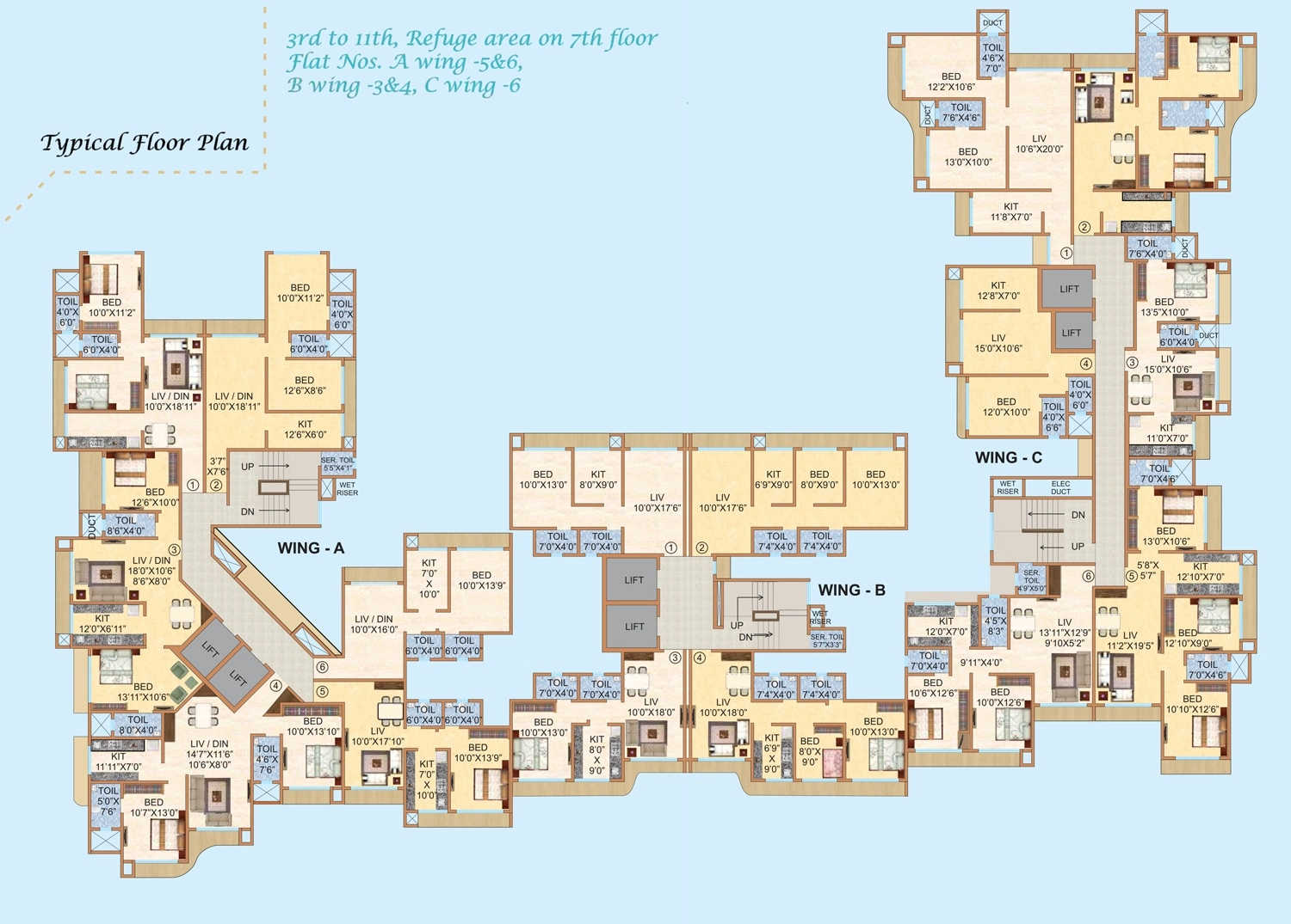 Blue Fortuna Andheri - Odd Floor Plan