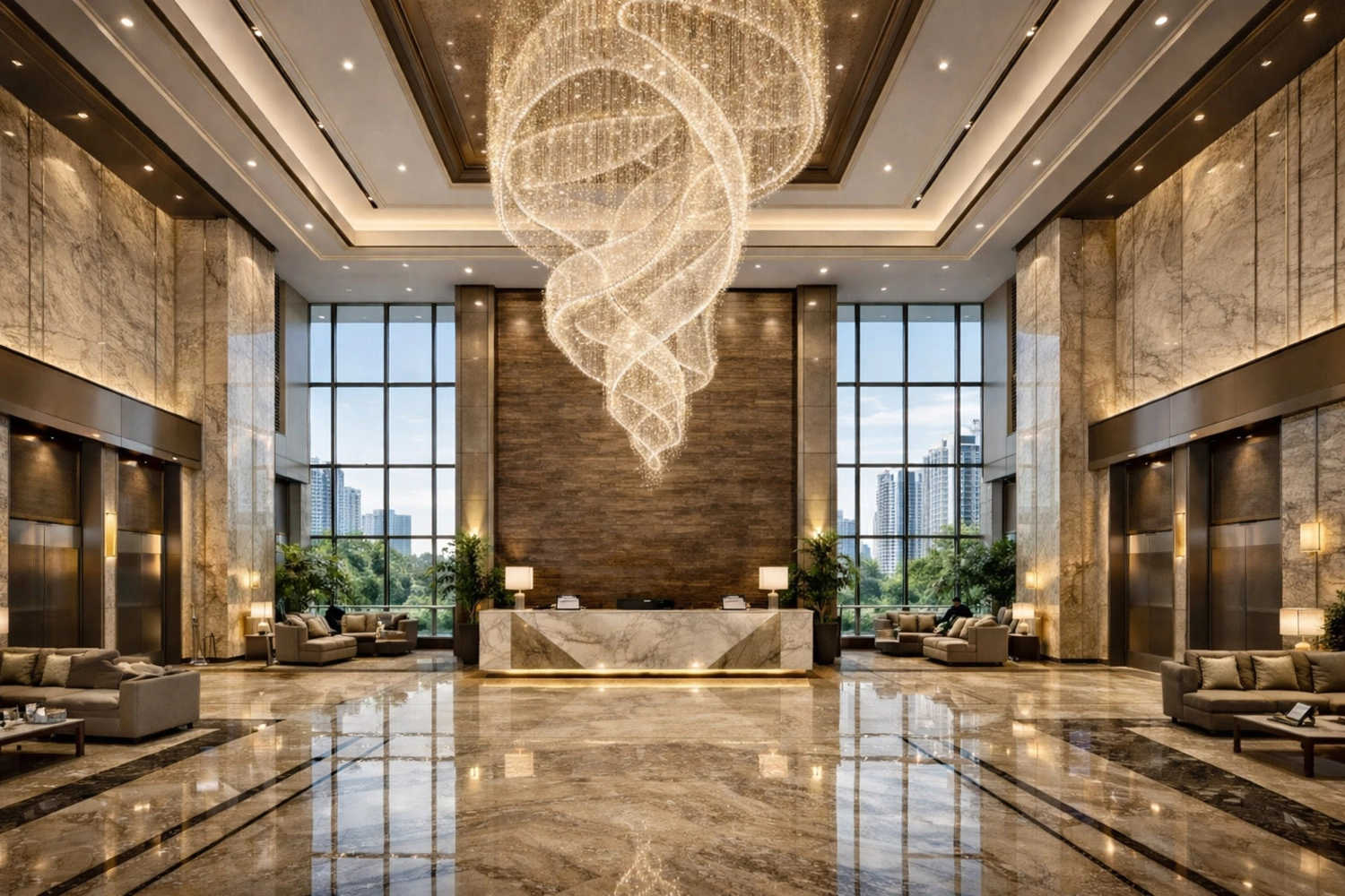 Raheja District Juinagar - Tower Entrance Lobby