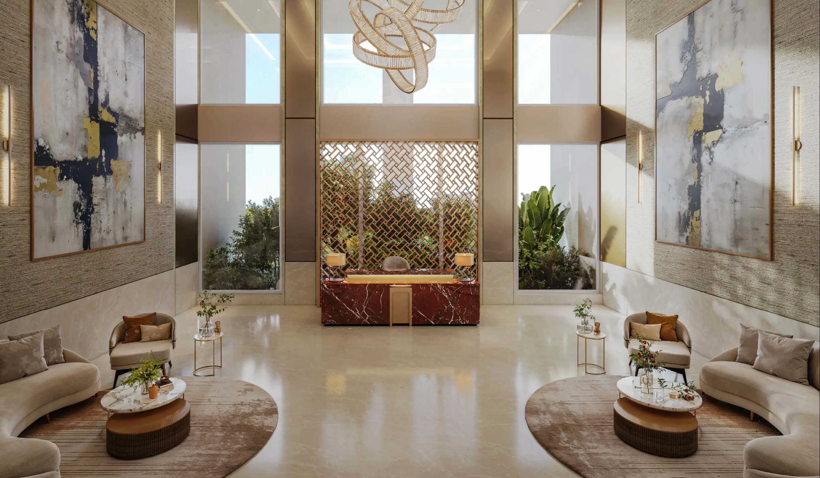 Godrej Elaris Magarpatta - Tower Entrance Lobby
