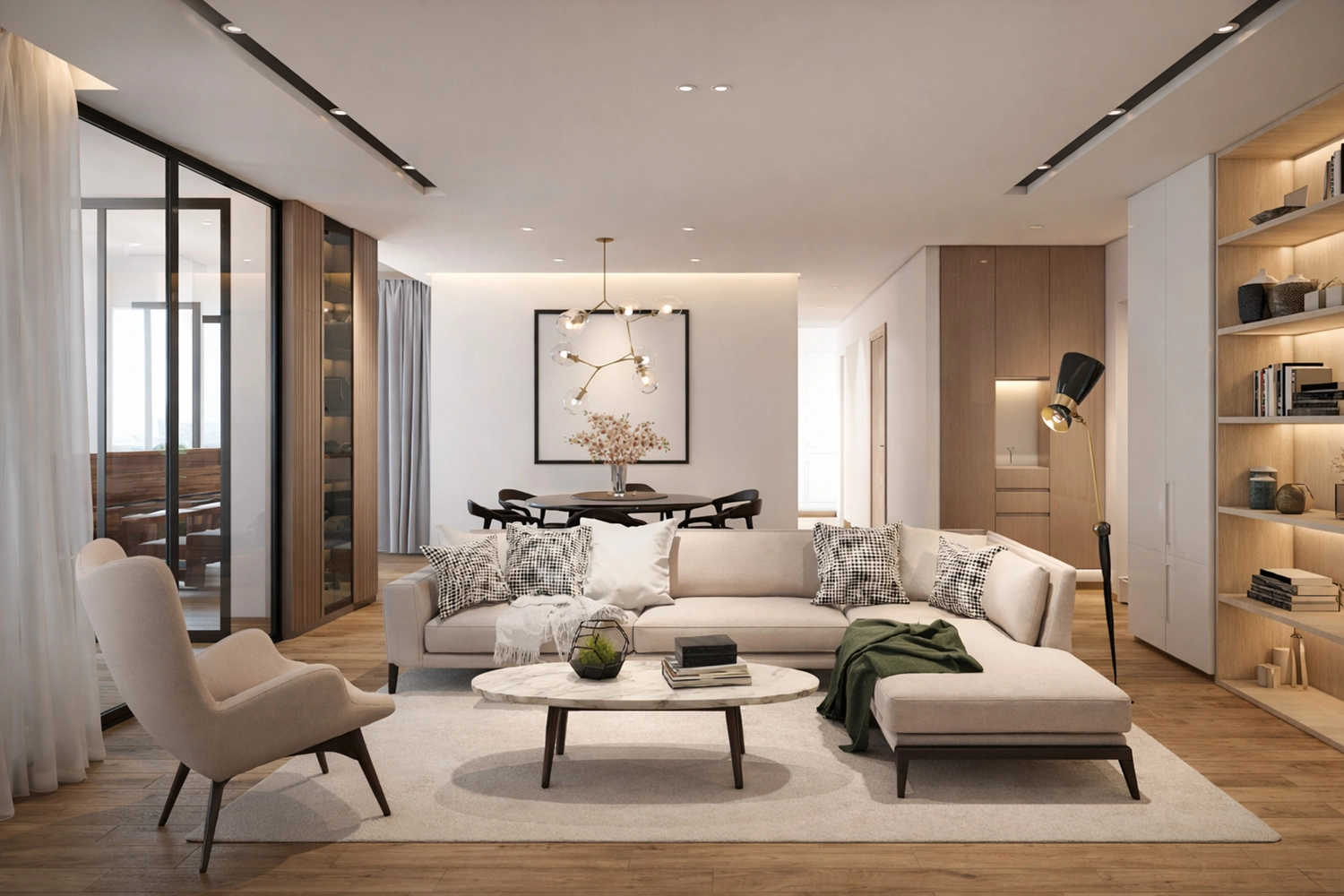 Tricity Eros Kharghar - Living Room