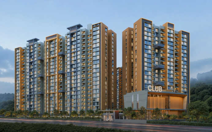 Pride Purple Park Pebbles Bhugaon - Elevation