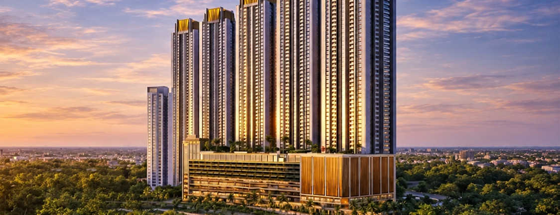Purva Panorama Ghodbunder Road - Elevation