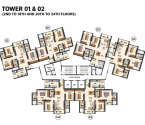 Prestige Parklane Devanahalli - Typical Floor Plan