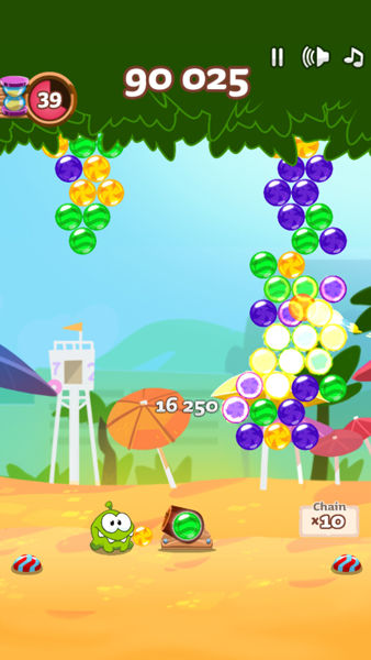 OM NOM BUBBLES jogo online no