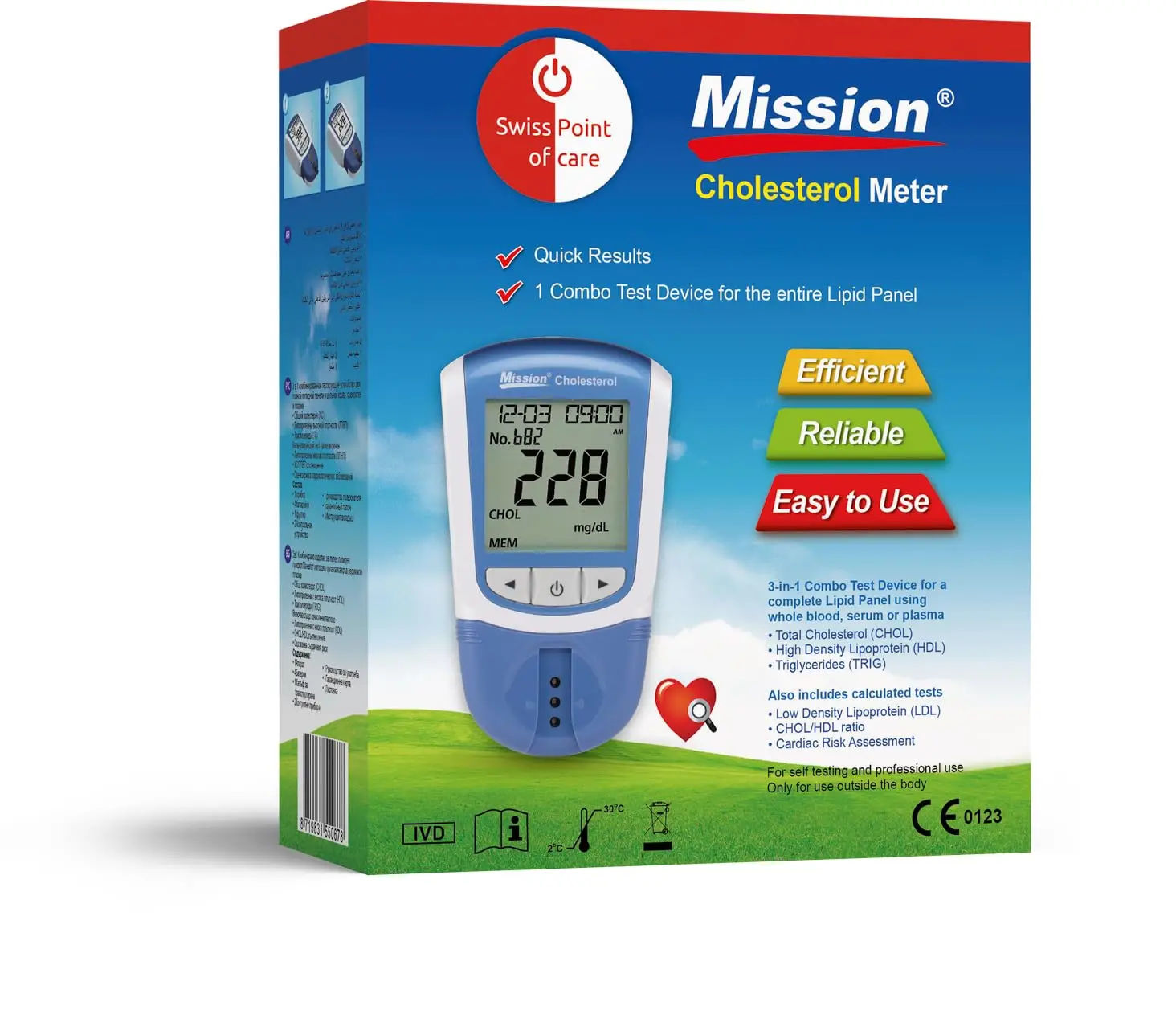 Máy đo mỡ máu triglyceride mission cholesterol 3 trong 1