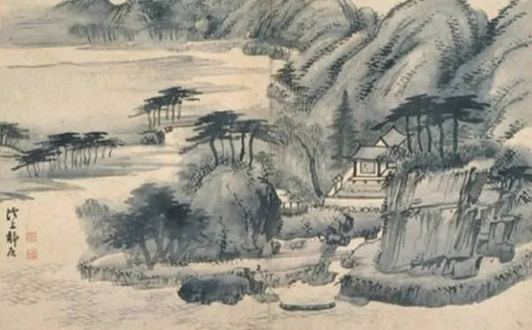 Jeong Seon's painting of Gyesangjeonggo from the Joseon Dynasty.