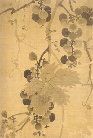 Shin Saimdang's grape painting on silk