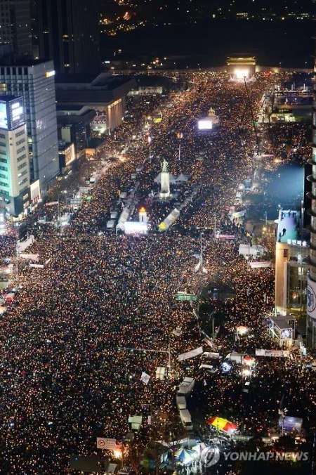 The Candlelight Protest at Gwanghwamun Square in 2016