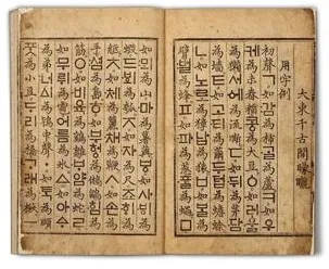 Hunminjeongeum, Korean script created by King Sejong.