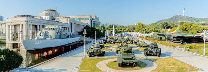 The tanks in the War Memorial's Outdoor Exhibitions.