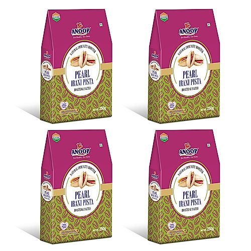 ANOOP PEARL IRANI PISTA (PISTACHIOS) - 250G (PACK OF 4)