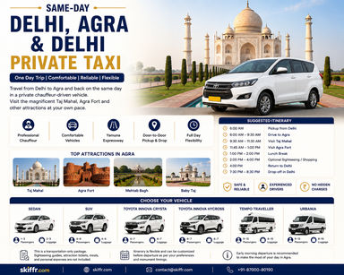 Delhi private taxi, sightseeing and outstation packages