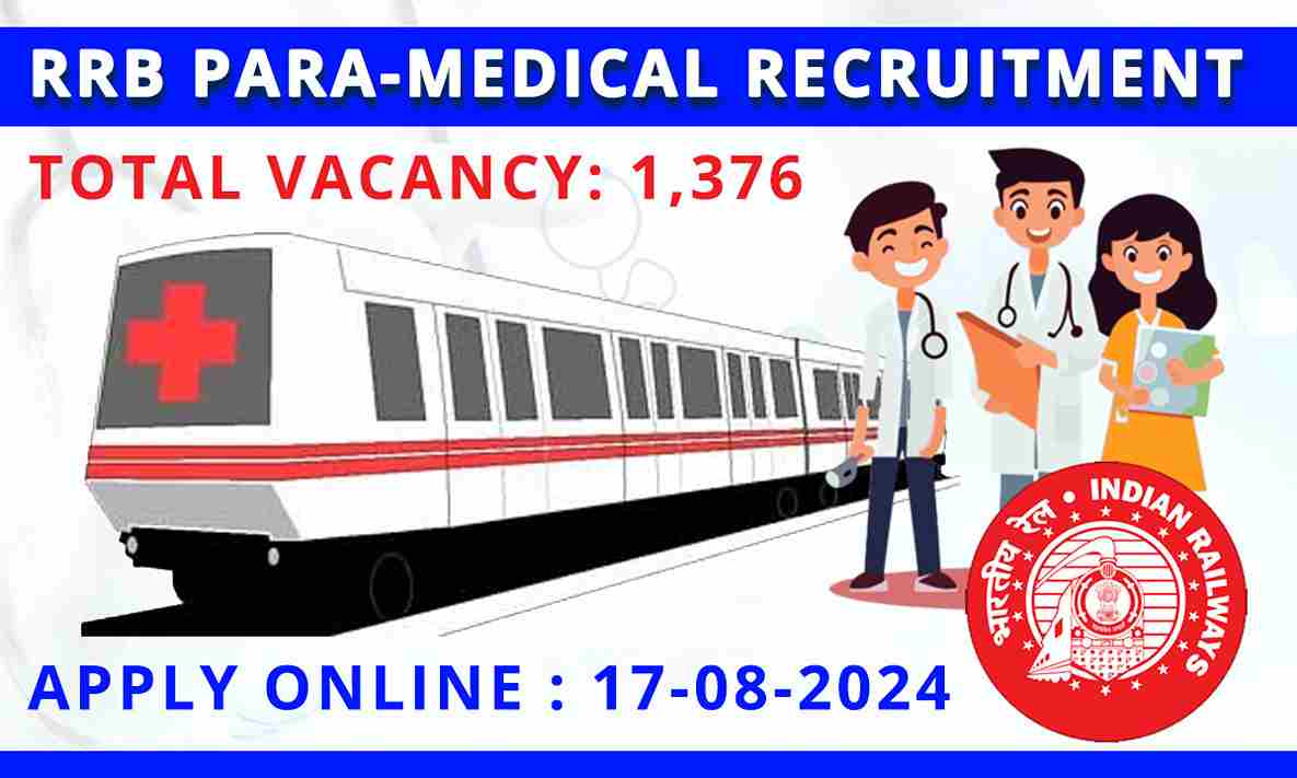 RRB Para-medical Categories Recruitment 2024 – Apply Online for 1,376 Positions