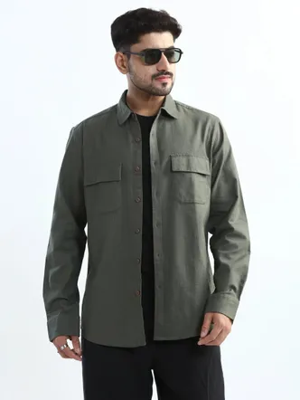 XKIND DOUBLE POCKET TEXTURED SHIRT