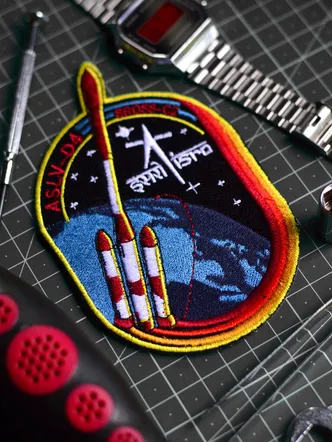 ISRO ASLV D4 Iron On Badge