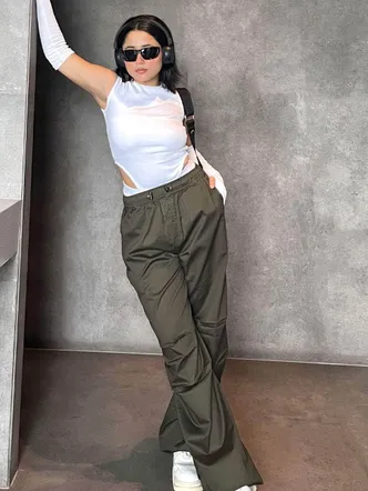 Olive Destoy Utility Pants