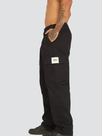 Black Cargo With Utility Pockets