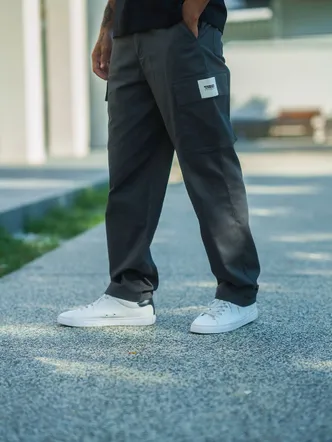 Grey Cargo With Utility Pockets