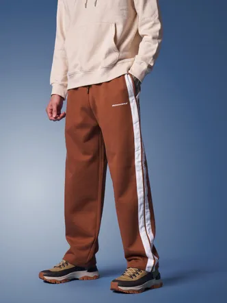 Brown Sporty Straight Fit Pants